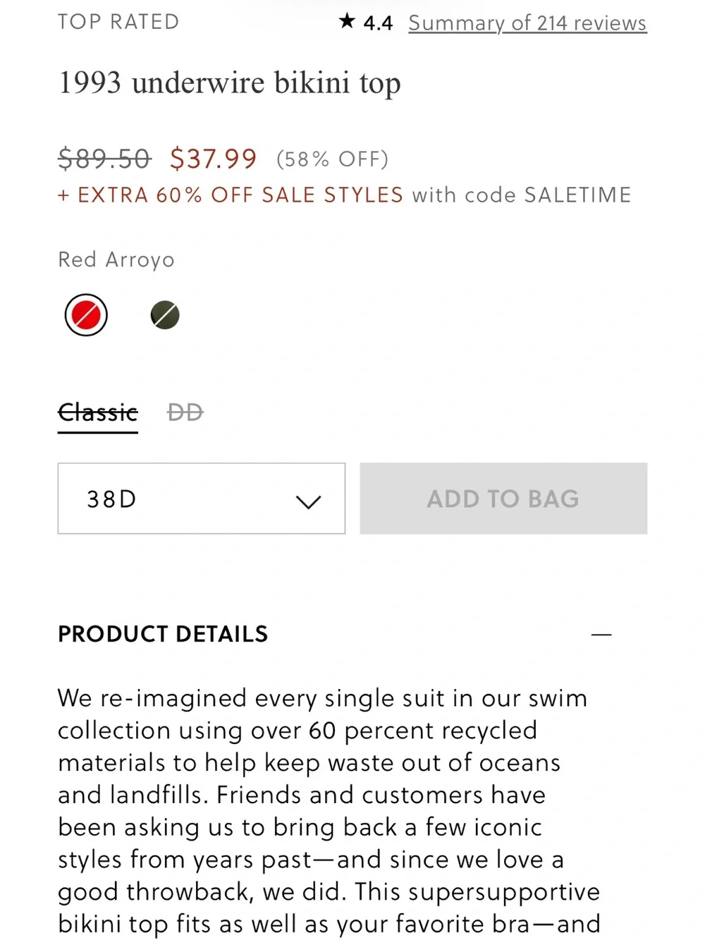 Jcrew royal blue bikini